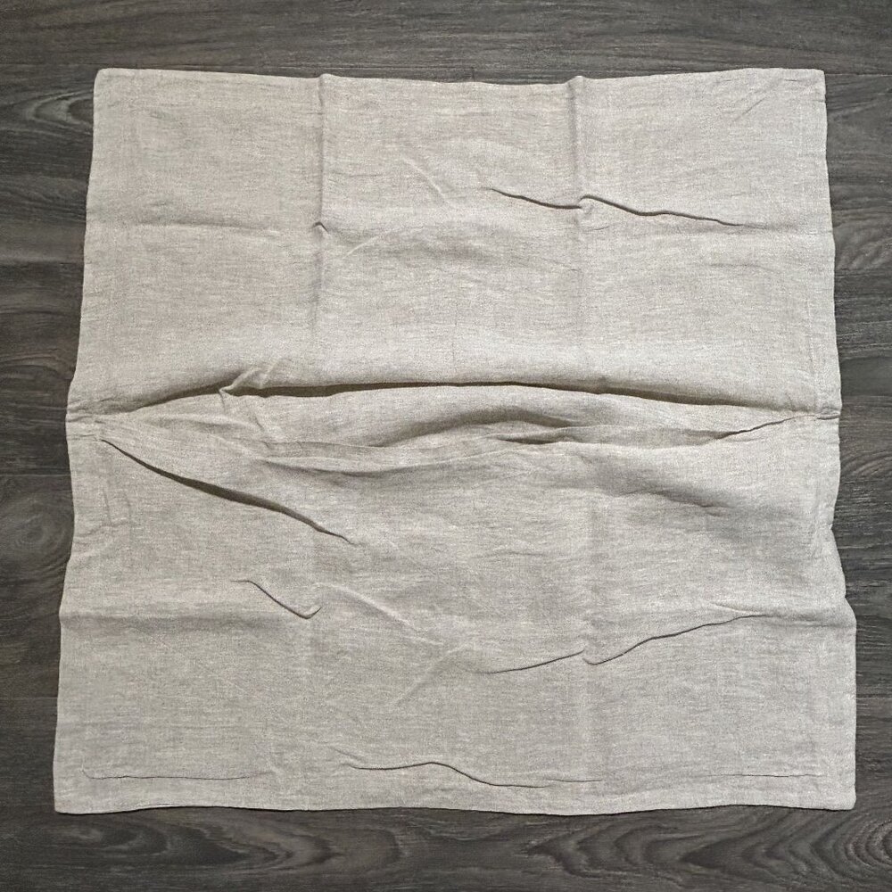 NWOT Quince European Linen Euro Sham Natural Chambray 26x26 Pillow Case - Picture 5 of 9